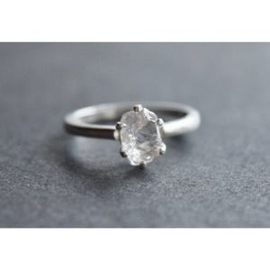alternative raw diamond engagement ring raw crystal size 4 5 6 7 8 8 9 1…